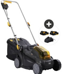 TEXAS - Tondeuse gazon 2 batteries 20v 2ah lame 33cm bac 35l texas lmx2033