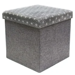 THE CONCEPT FACTORY - Coffre rangement pouf tissu