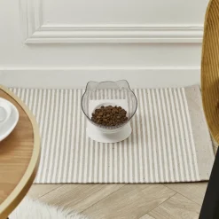 THE CONCEPT FACTORY - Gamelle tête de chat surélevée - blanc