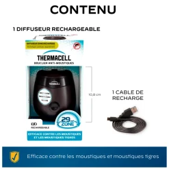 THERMACELL - Thermacell® bouclier anti-moustiques rechargeable : la solution silencieuse et i