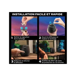 THERMACELL - Thermacell® bouclier anti-moustiques rechargeable : la solution silencieuse et i