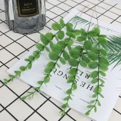 Tige de feuille d'eucalyptus artificielle - vert clair