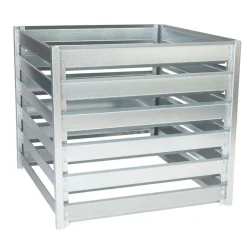 TIMBELA - Composteur de jardin M800 - 91 x 91 x h85 cm / 704l - composteur de jardin en métal - bac à compost