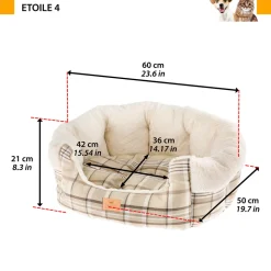 Étoile ferplast couchette moelleuse chiens chats lavable fourrure plusieurs tailles