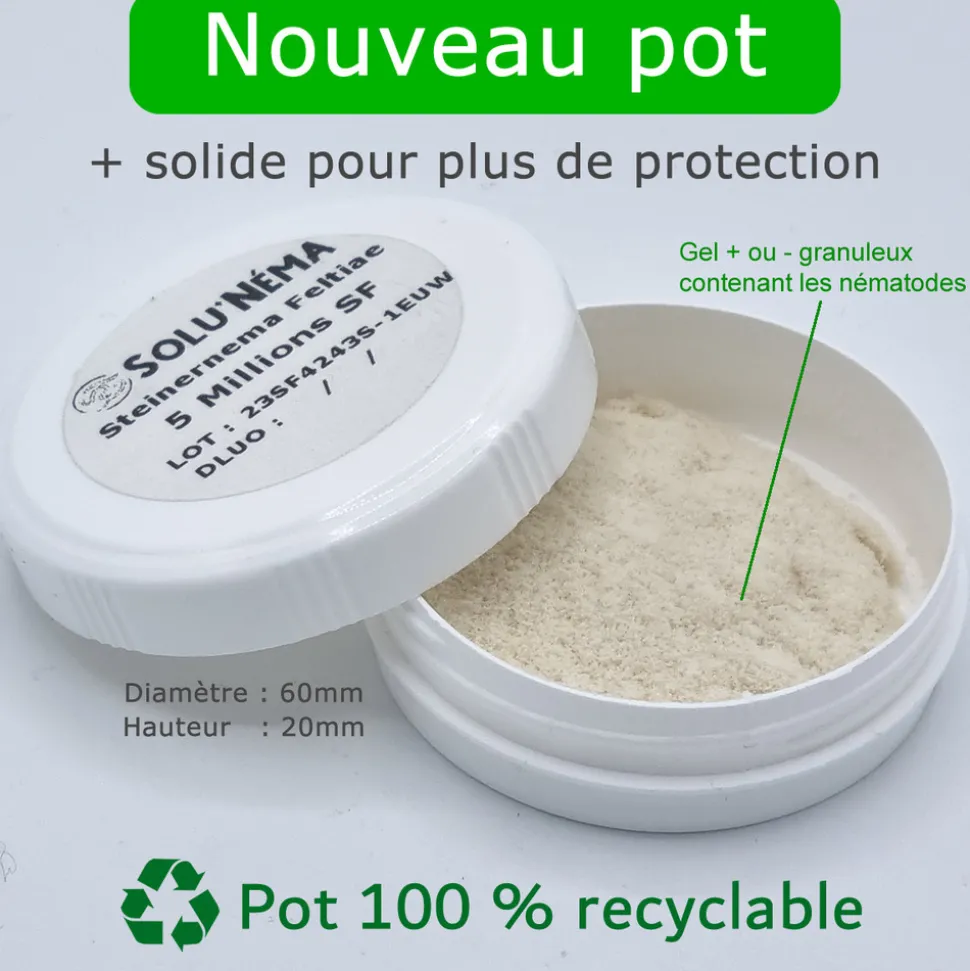 TOUT POUR LES NUISIBLES - Kit nématodes 5 millions + 10 pièges collants xxl - contre les mouches du terreau - formulation gel longue durée pour traiter 25 pot