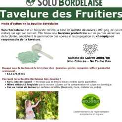 TOUT POUR LES NUISIBLES - Solu'bordelaise - tavelure des fruitiers-3 kg de bouillie bordelaise non colorée