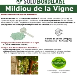 TOUT POUR LES NUISIBLES - Solu'bordelaise - 3 kg de bouillie bordelaise - mildiou de la vigne - utilisable agriculture biologique - 3 sachets de 1 kg