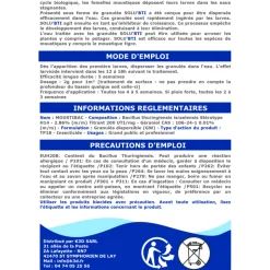 TOUT POUR LES NUISIBLES - Solu'bti - moustiques - 800 gr de larvicide biologique