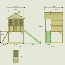 TP TOYS - Cabane colline avec glissière