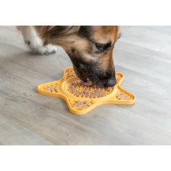 TRIXIE - Assiette à lécher étoile lick'n'snack 23.5 cm jaune pour chien