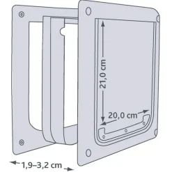TRIXIE - Chatière pour chiens à double sens taille xs-s 25 x 29 cm blanc