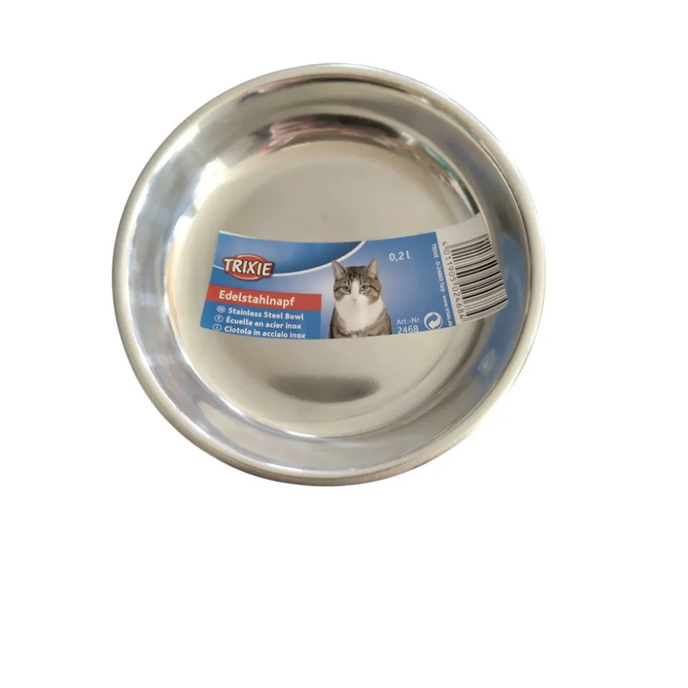 TRIXIE - Écuelle 0.2 l ø 13 cm en acier inox pour chat
