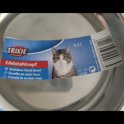TRIXIE - Écuelle 0.2 l ø 13 cm en acier inox pour chat