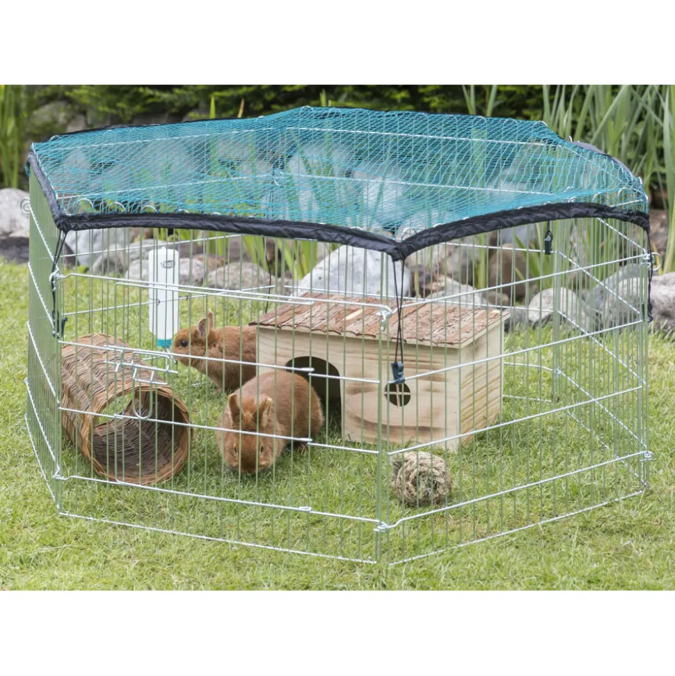 TRIXIE - Enclos extérieur avec filet pour animaux 63x60 cm argenté 6253