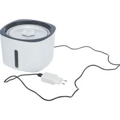 TRIXIE - Fontaine à eau animaux de compagnie en forme fleur blanc gris