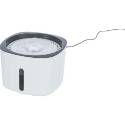 TRIXIE - Fontaine à eau animaux de compagnie en forme fleur blanc gris