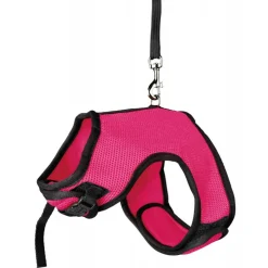 TRIXIE - Harnais doux avec laisse 1,2 m pour grand lapins - couleur aléatoire