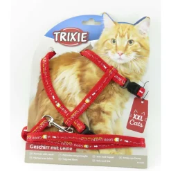 TRIXIE - Harnais xxl avec laisse pour grand chat 34-57 cm/13 mm couleur aléatoire