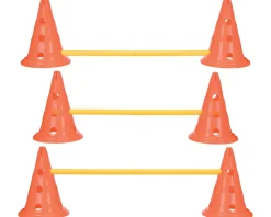 TRIXIE - Set d'obstacles 6 cônes 3 piquets • parcours agilité chiens