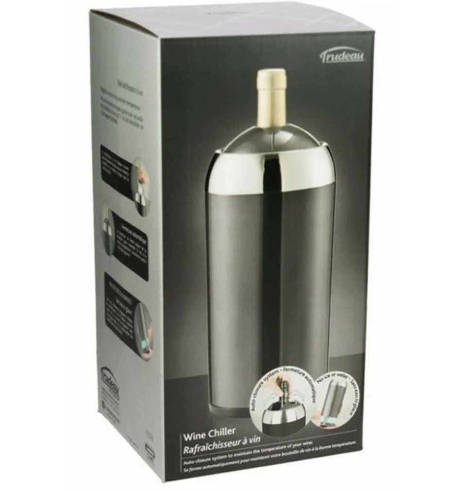 Trudeau refroidisseur à bouteilles titane/chrome - 5060078