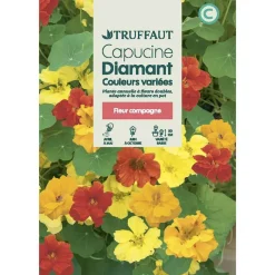 TRUFFAUT - Capucine naine à fleur double Diamant couleur variée : en sachet