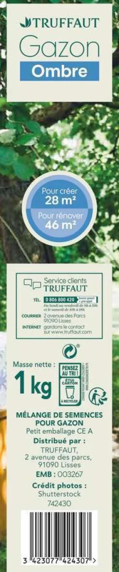 TRUFFAUT - Gazon ombre 1 kg truffaut