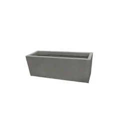 TRUFFAUT - Jardinière martinfibre d'argilegris ciment - 50x17,2x17,2 cm
