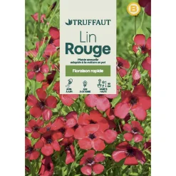 TRUFFAUT - Lin rouge à grande fleur : en sachet