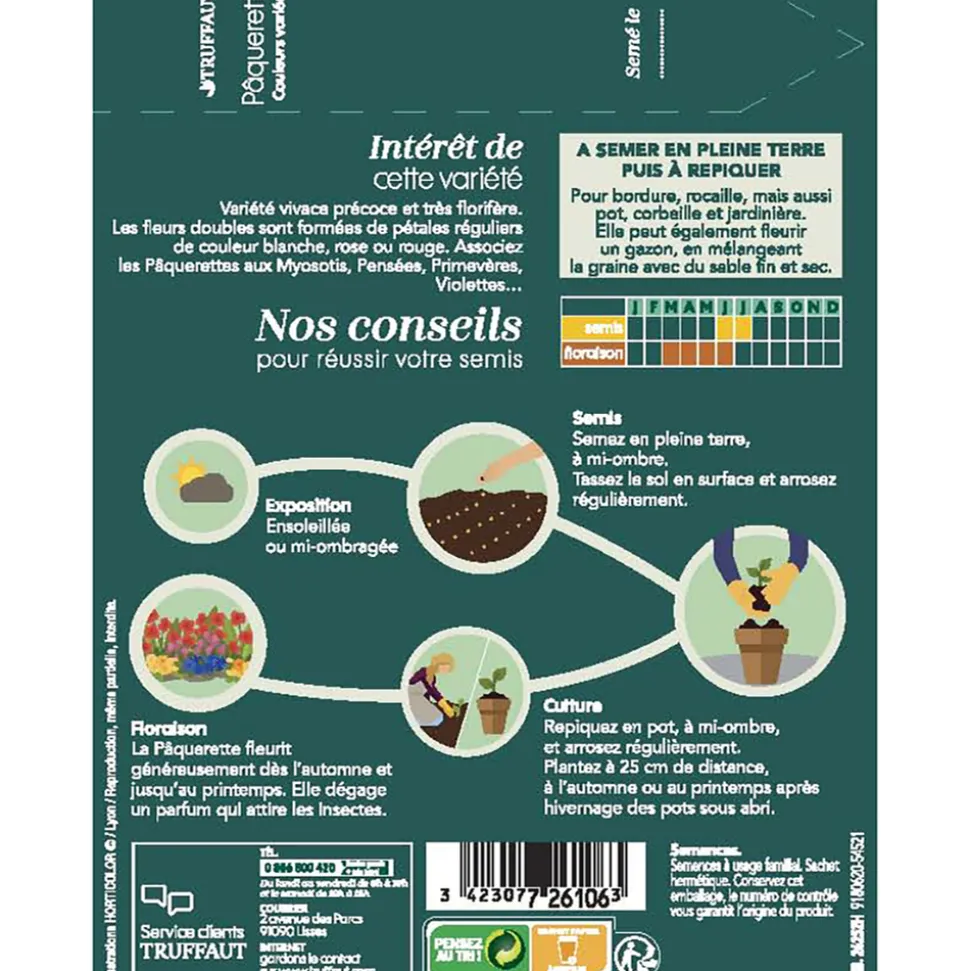 TRUFFAUT - Pâquerette des prés Tapis couleurs Variées