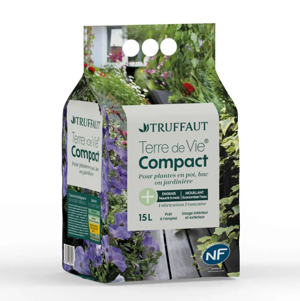 TRUFFAUT - Terreau 'Terre de Vie®' compact - sac de 15 litres