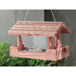 TRUFFAUT BIODIVERSITÉ - Mangeoire Prairie en bois pour oiseaux du jardin