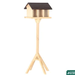 TRUFFAUT BIODIVERSITÉ - Mangeoire sur pied Osmose en bois pour oiseaux du jardin L.37xH.113cm