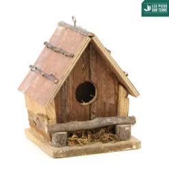 TRUFFAUT BIODIVERSITÉ - Nichoir Craft pour oiseaux du jardin - L.14 x l.13,5 x H.17,5 cm