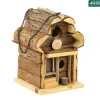 TRUFFAUT BIODIVERSITÉ - Nichoir Rondin pour oiseaux du jardin - L.16 x l.14 x H.21 cm