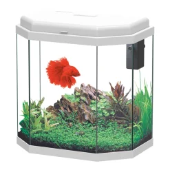 TRUFFY - Aquarium AURIA LED équipé blanc 42 litres - L.40,1xP.25xH.41,5cm