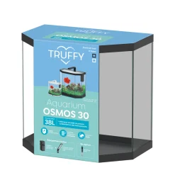 TRUFFY - Aquarium OSMOS LED équipé blanc 38 litres - L.40,1xP.24,6xH.38,4cm