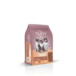 TRUFFY - Croquettes à la volaille pour chat senior - 2kg