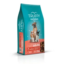 TRUFFY - Croquettes au saumon pour chien adulte 15kg