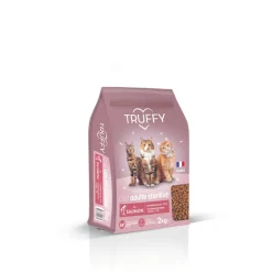 TRUFFY - Croquettes au saumon pour chat adulte stérilisé - 2kg