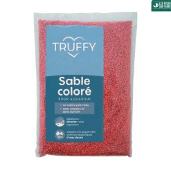 TRUFFY - Sable coloré pour aquarium d'eau douce Truffy rouge 1Kg