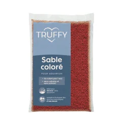 TRUFFY - Sable coloré pour aquarium d'eau douce Truffy rouge 5Kg