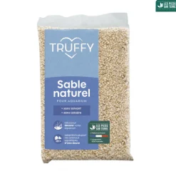 TRUFFY - Sable naturel pour aquarium d'eau douce Truffy blanc 5kg