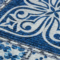 UNAMOURDETAPIS - Tapis de salon 200x290 lyn11 6men bleu, facile d'entretien