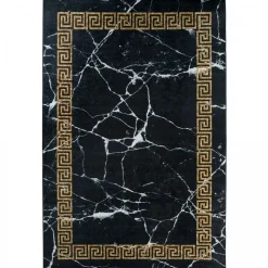 UNAMOURDETAPIS - Tapis de chambre 160x230 lyn11 elega noir, facile d'entretien