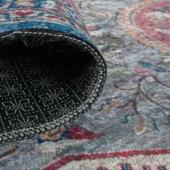 UNAMOURDETAPIS - Tapis de cuisine 120x170 lyn11 meda 2 rouge, facile d'entretien