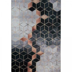 UNAMOURDETAPIS - Tapis de chambre 160x230 lyn11 grafik blanc, facile d'entretien