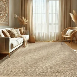 UNAMOURDETAPIS - Tapis extérieur intérieur 60x90 lyn13 rezy aspect jute ton sur ton