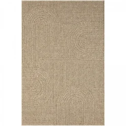UNAMOURDETAPIS - Tapis extérieur intérieur 240x340 lyn13 reza aspect jute motif arc-en-ciel ton sur ton