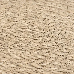 UNAMOURDETAPIS - Tapis extérieur intérieur 140x200 lyn13 rezy aspect jute motif rond ton sur ton