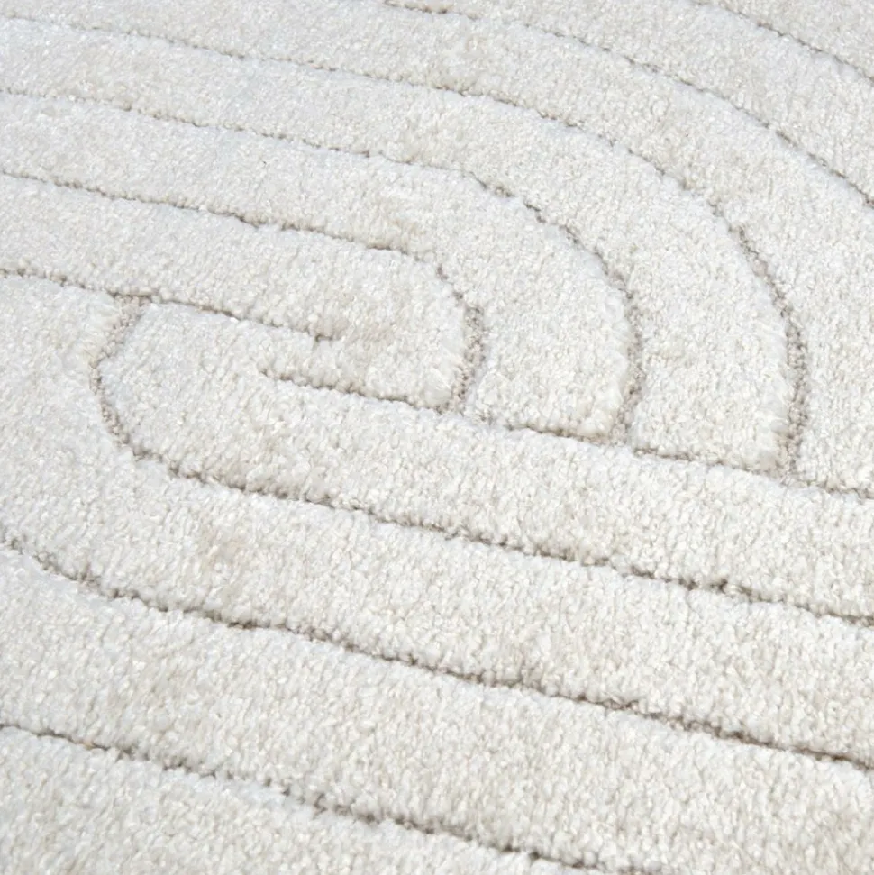 UNAMOURDETAPIS - Tapis salon 160x220 lyn9 e crème, tapis ton sur ton moderne